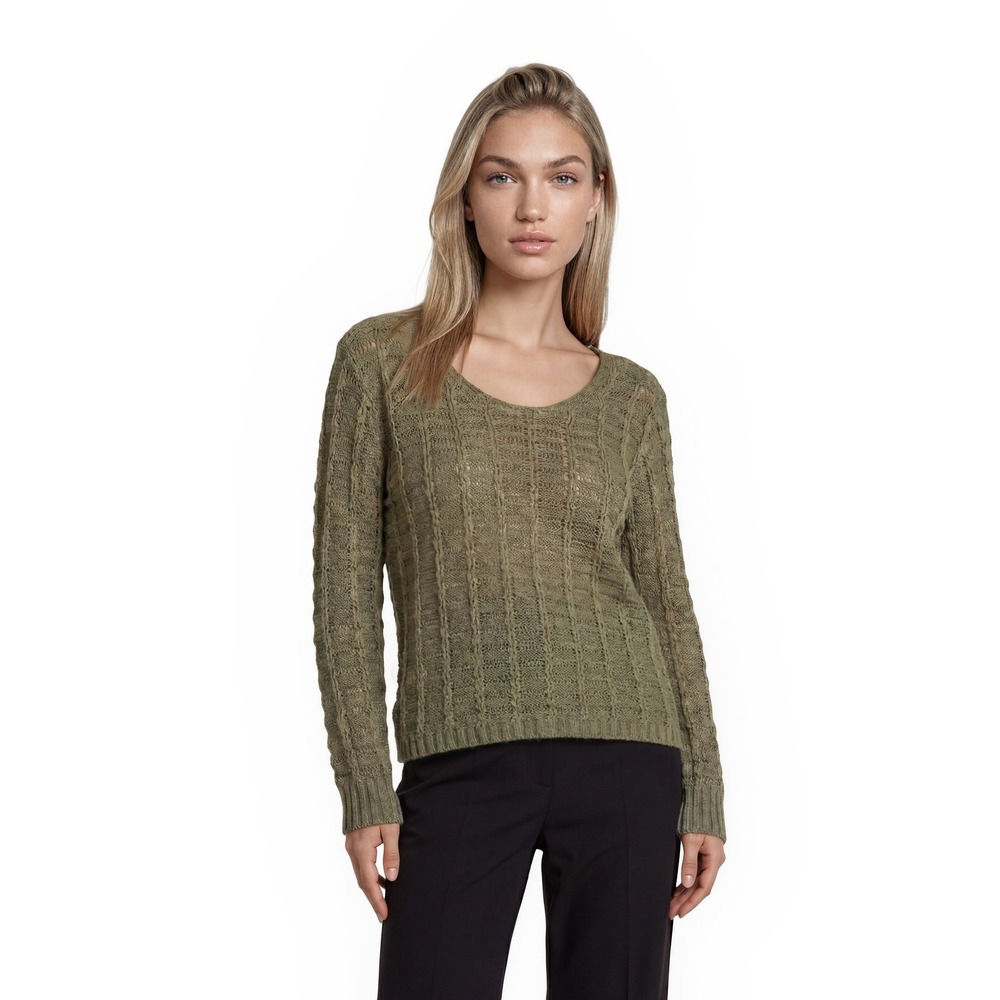 NWT LC Lauren Conrad Crochet Sweater Women's‎ Size Large Neutral Metallic Yarn